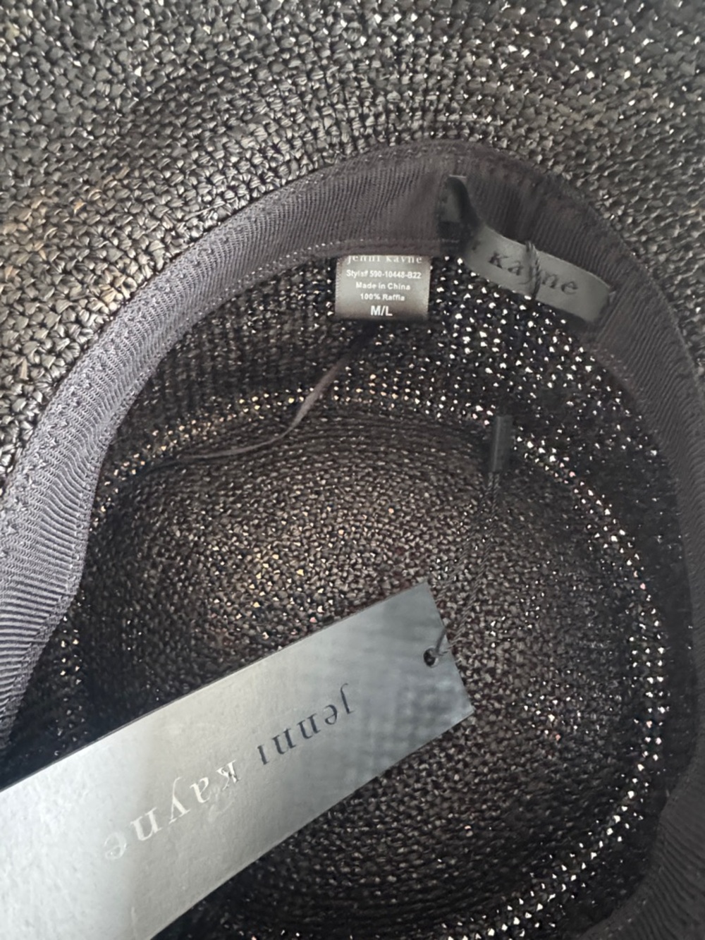 Jenni Kayne Black Woven Floppy Sun Hat - Picture 2 of 4